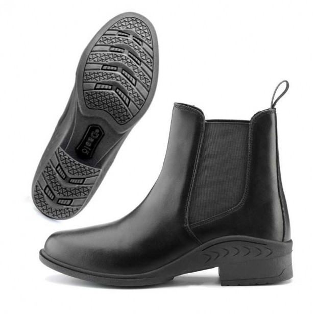 Botín Daslo Jodhpur cuero negro