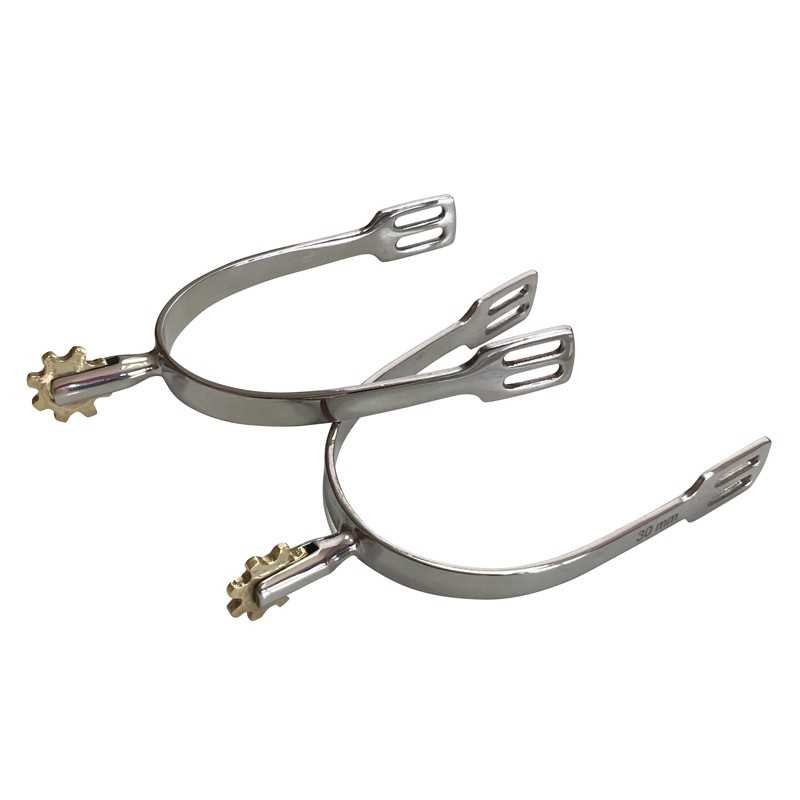 Espuela plana ruleta bronce inox