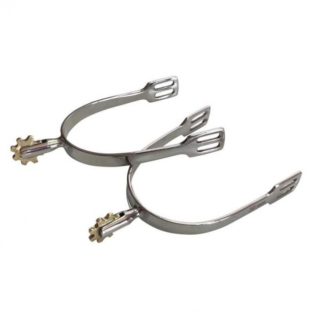 Espuela plana ruleta bronce inox
