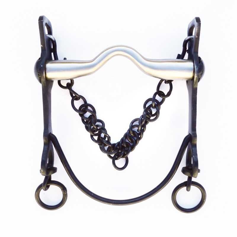 Bocado vaquero embocadura inox suave barra curva