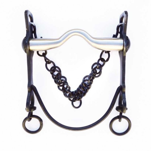Bocado vaquero embocadura inox suave barra curva