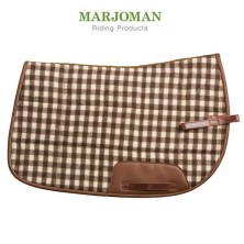 Sudadero marjoman de lana modelo camarguesa con ribete de cuero
