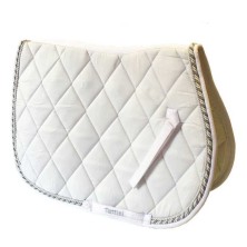 Mantilla Tattini pespunteada a rombos con doble cordón