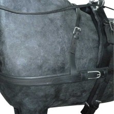 ENGANCHE CON PECHOPETRAL PARA UN CABALLO NYLON Y CUERO ECONÓMICO