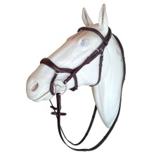 CABEZADA DE CUERO INGLÉS PARA SALTO ERGONÓMICA