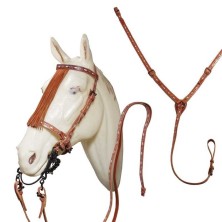 Conjunto cabezada y pechopetral repujados Marjoman