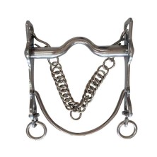 Bocado vaquero cromado embocadura suave barra curva