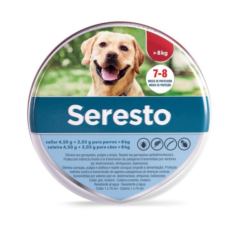 Seresto Collar Antiparasitario para Perros más de 8 kilos
