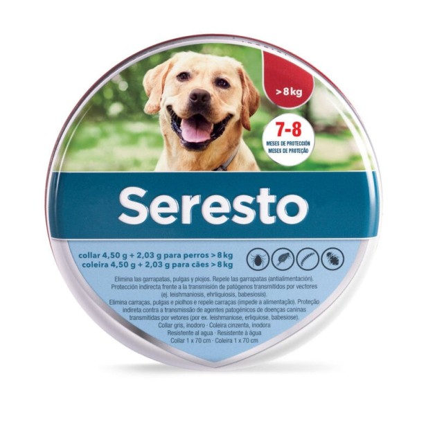 Seresto Collar Antiparasitario para Perros más de 8 kilos