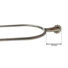 Espuelín de rejoneo gallo corto con estrella inox