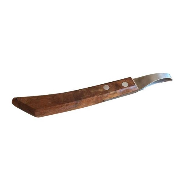 Legra económica corte oval con mango de madera