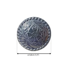 Concho redondo para silla tejana 1,5''