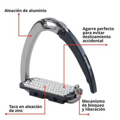 Estribo de seguridad tattini en aleación de aluminio