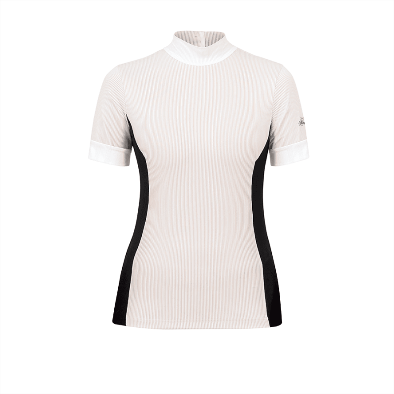 Camiseta de concurso elegant stripe para mujer, manga corta