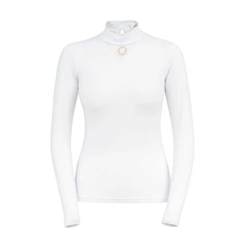 Camiseta de concurso crystal drop para mujer, manga larga