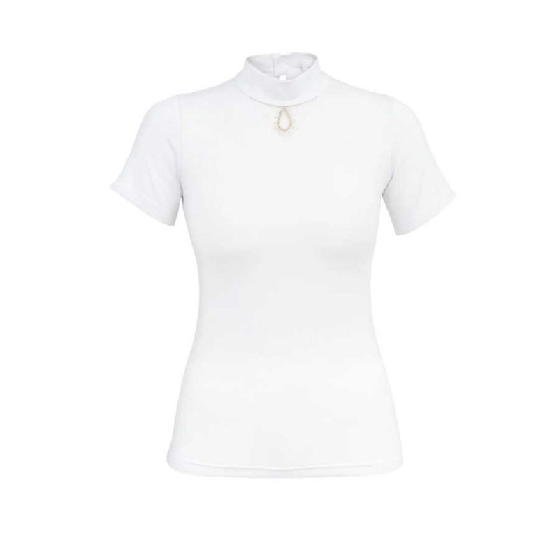 Camiseta de concurso crystal drop para mujer, manga corta