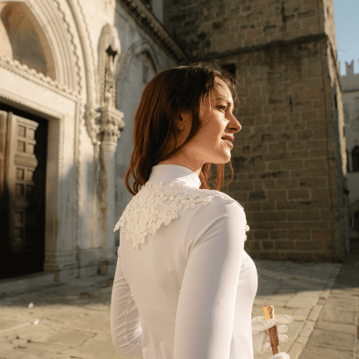Camiseta de concurso cavalliera blossom para mujer, manga corta