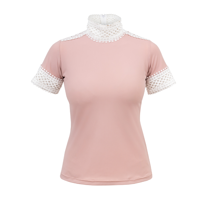 Camiseta de concurso ariosa de manga corta para mujer cavalliera