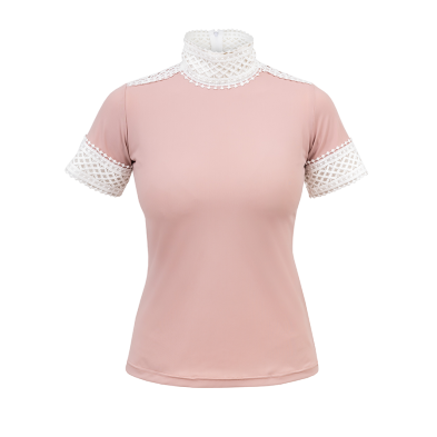 Camiseta de concurso ariosa de manga corta para mujer cavalliera
