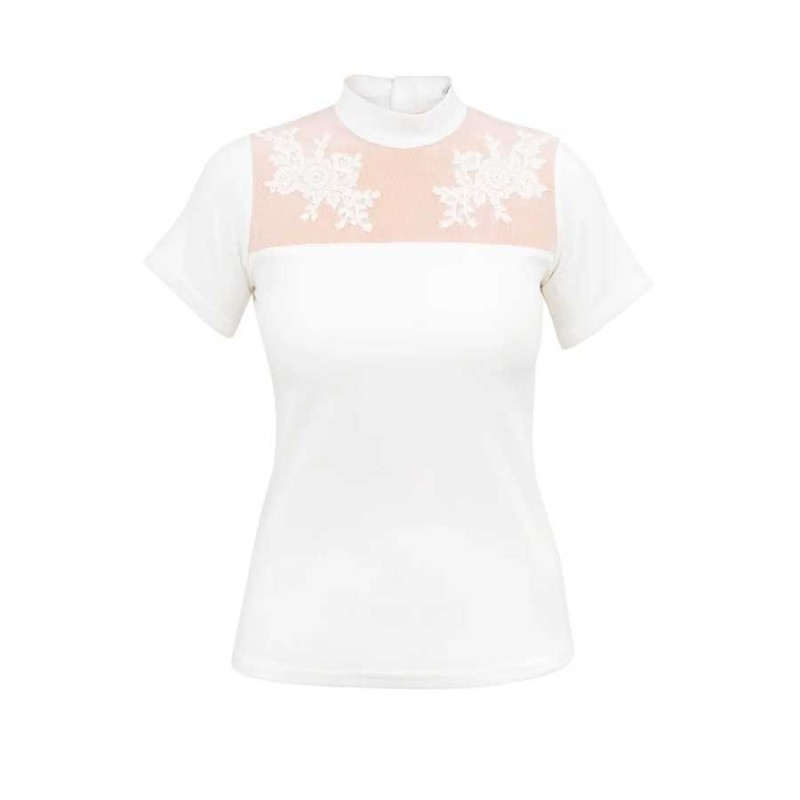 Camiseta de concurso cavalliera eternity para mujer, manga corta