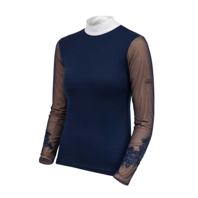 Camiseta de concurso cavalliera signature sleeves sin forro para mujer, manga larga