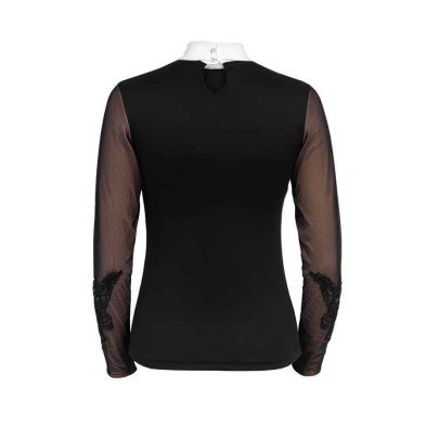 Camiseta de concurso cavalliera signature sleeves sin forro para mujer, manga larga