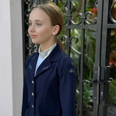 Chaqueta de concurso cavalliera purity glow para niña