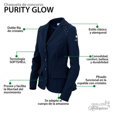 Chaqueta de concurso cavalliera purity glow para mujer