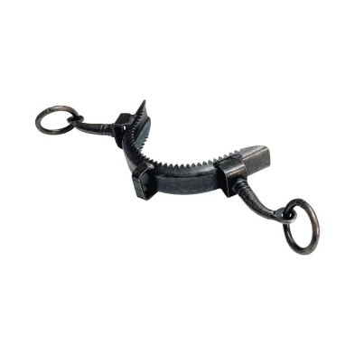 Serreta de muserola de fragua con dientes 2 pilares, chapa 2 mm