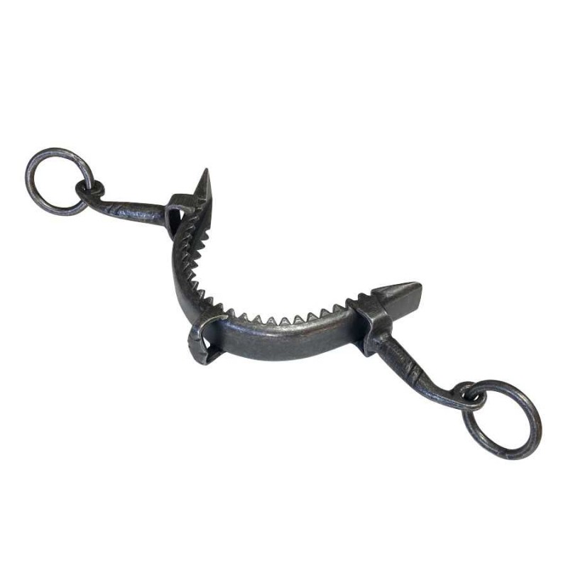 Serreta de muserola de fragua con dientes 2 pilares, chapa 3 mm