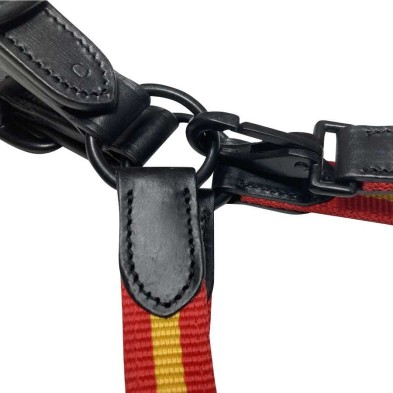 Cabezada de nylon y cuero bandera española