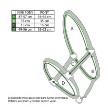 Cabezada de nylon reforzada con purpurina