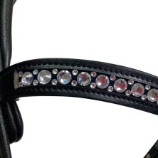 Cabezada para filete ergonómica con frontalera decorada y riendas de lona