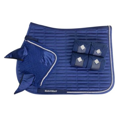 Juego de mantilla con brillantes + orejeras + vendas