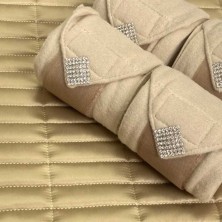 Juego de mantilla con brillantes + orejeras + vendas