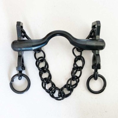 Bocado vaquero pavonado embocadura suave