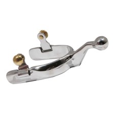 Espuela tejana en acero inox con banda alta
