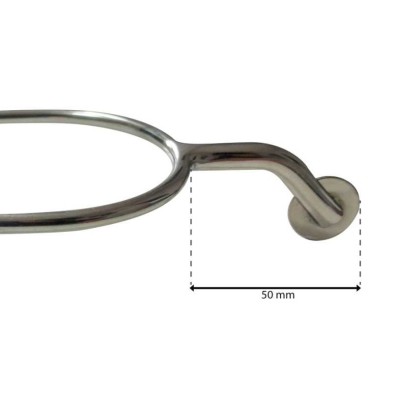 Espuelín de rejoneo curvo con moneda inox