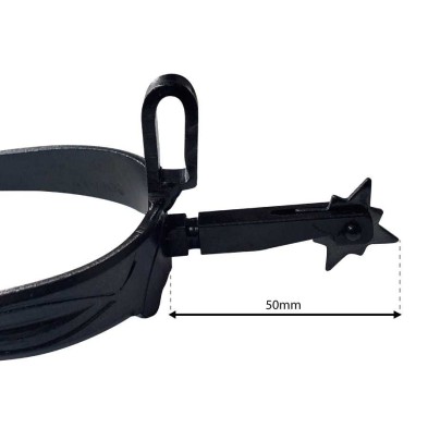 Espuela vaquera pavonada gallo largo recto