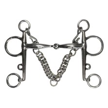 Bocado pelham articulado inox.