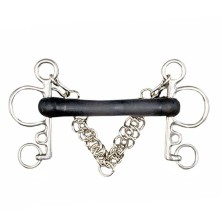 Bocado pelham embocadura flexible de goma