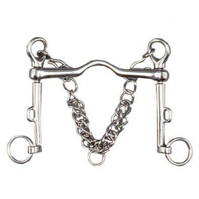 Bocado de polo puente movible con cadenilla