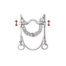 Bocado vaquero cromado embocadura suave barra curva