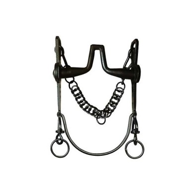 Bocado cuello pichón barra curva cadenilla pavonado