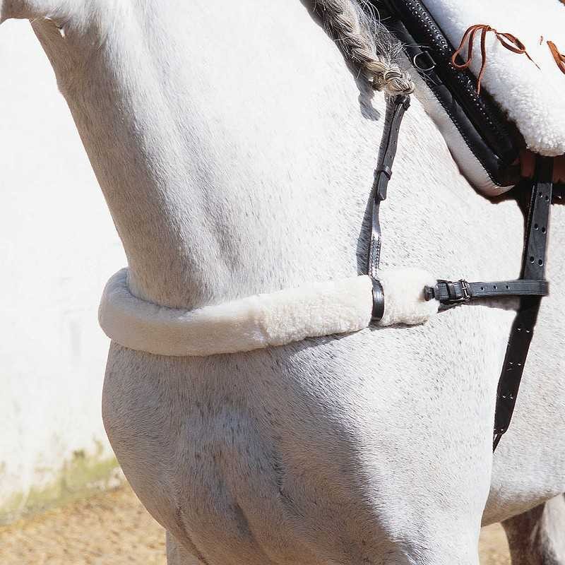 Pechopetral marjoman vaquero con forro de borrego natural