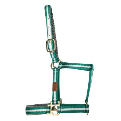 Cabezada marjoman de nylon doble con refuerzos de cuero