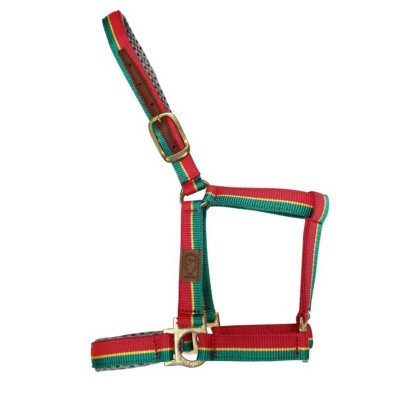 Cabezada marjoman de nylon doble con refuerzos de cuero