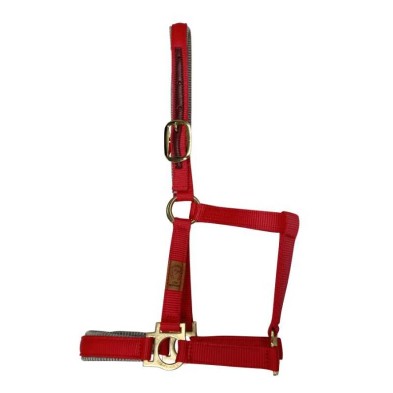 Cabezada marjoman de nylon doble con refuerzos de cuero