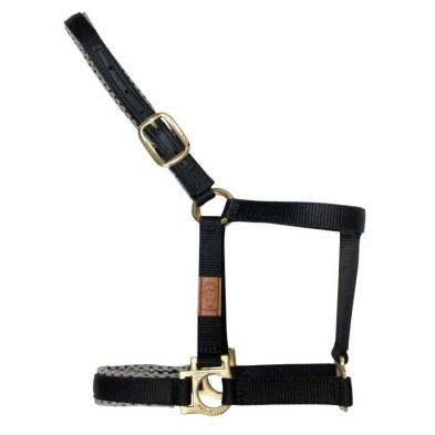 Cabezada marjoman de nylon doble con refuerzos de cuero