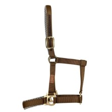 Cabezada marjoman de nylon doble con refuerzos de cuero
